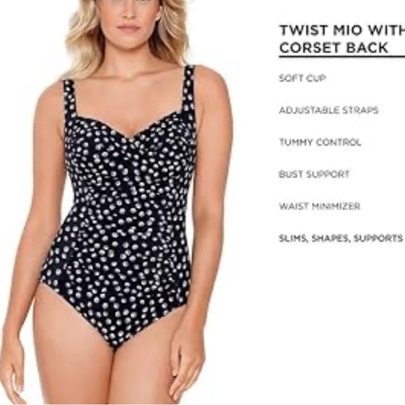 NWT Swim Solutions Waist Minimizing Swimsuit Size 10 - Picture 10 of 11